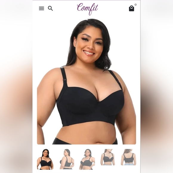 Comfit Iris Bra Black, Size Large - Picture 1 of 6